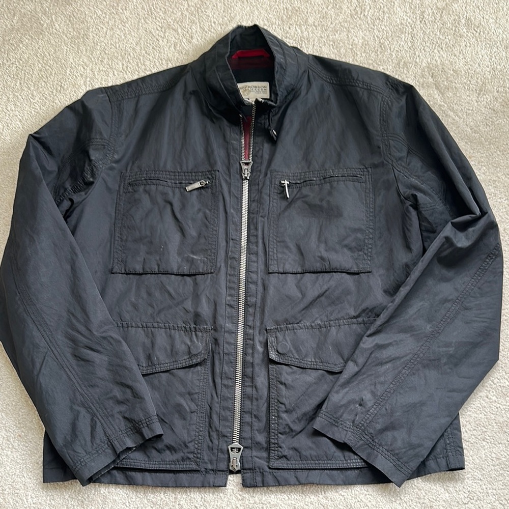 Black Military Field Jacket with Classic Collar